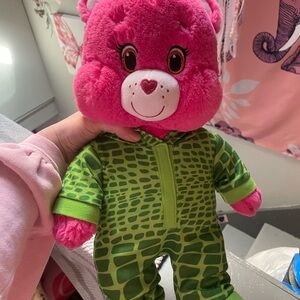 Build a bear pink carebear with outfit included